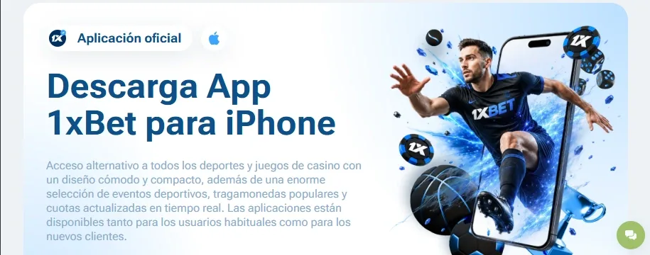 Instalación iOS rápida y segura 1xBet